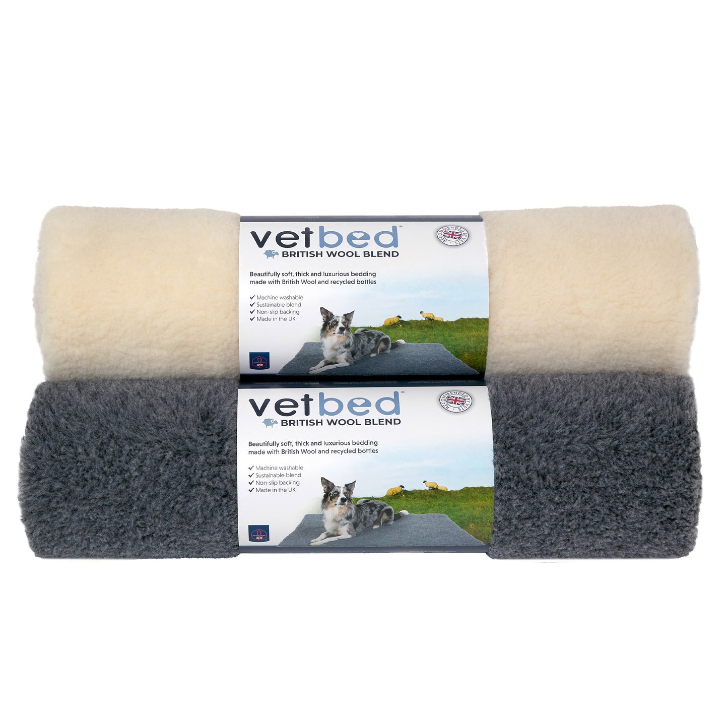 Vetbed® Non-Slip British Wool Blend Dark Grey