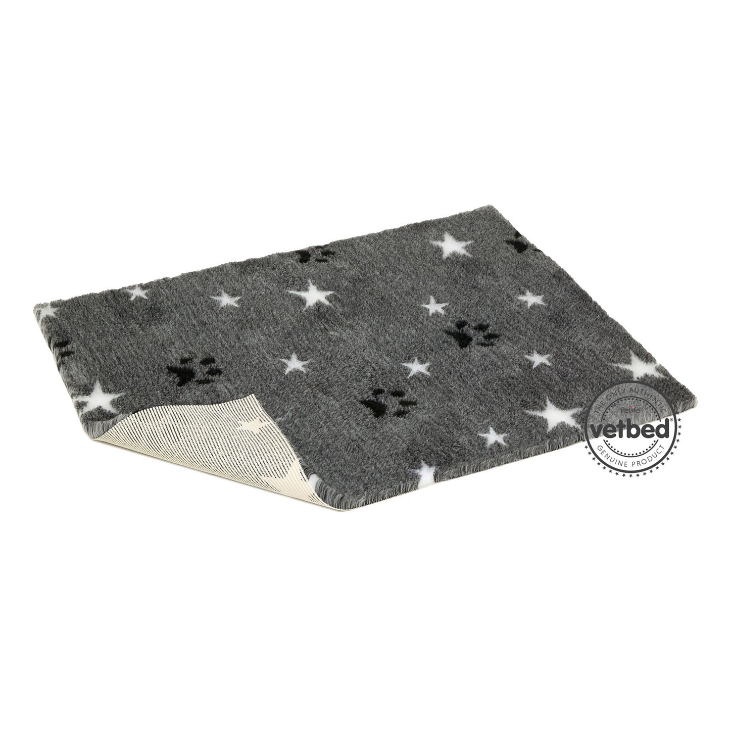 Vetbed® Non-Slip Comfort Grey with Stars & Paws