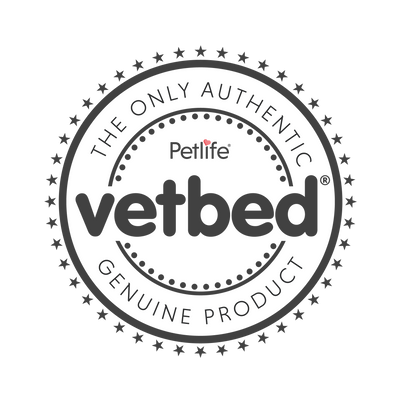 Vetbed® Non-Slip Comfort Charcoal Grey with Hearts & Paws