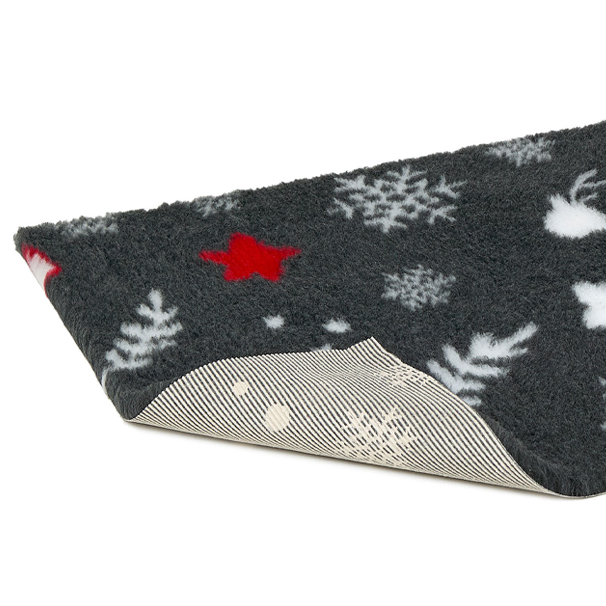 Christmas Vetbed® Charcoal with Snowflakes & Candy Canes