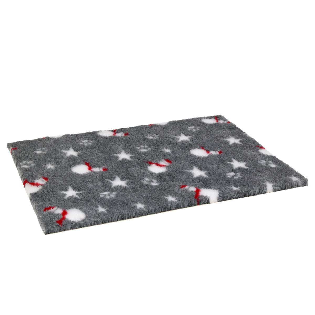 Christmas Vetbed® Mottled Grey with Snowmen